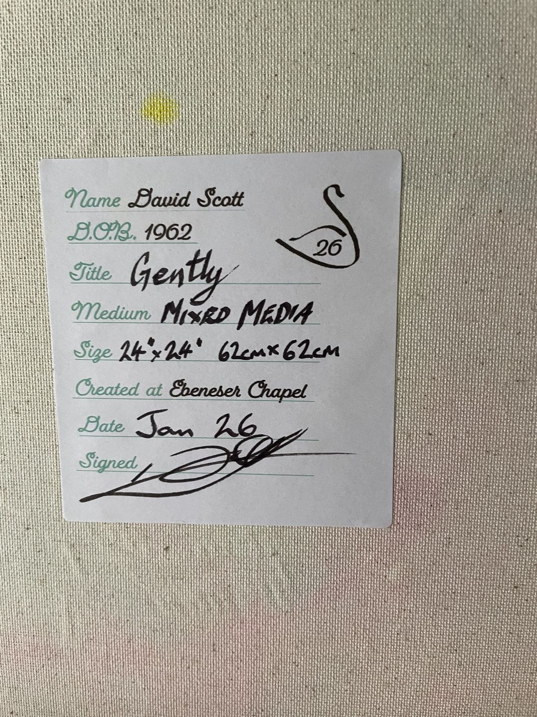 Close up of Abstract Art Gently